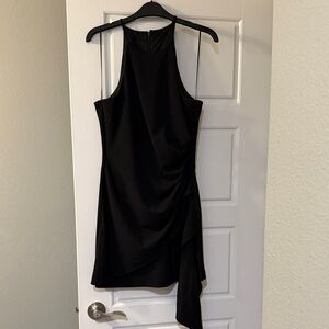 Belle Badgley Mischka Black Halter Evening Dress - Brand Unspecified